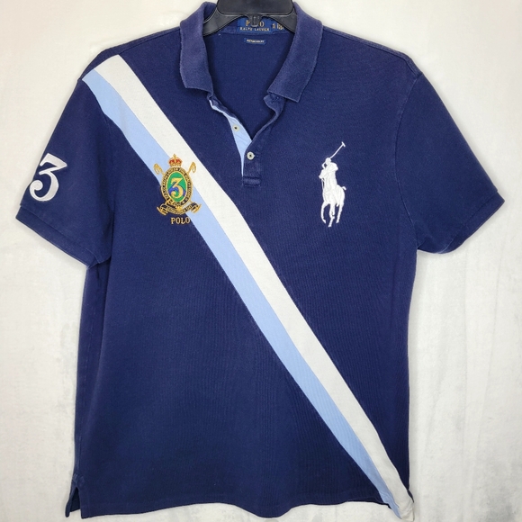 Polo Ralph Lauren Big Pony Striped Polo Shirt XL - Picture 1 of 8